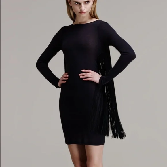 Stella McCartney Fringed Long-Sleeve Dress